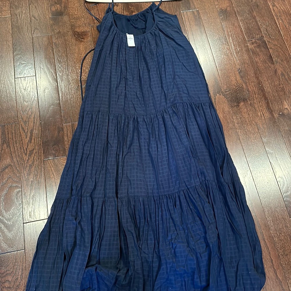 Banana republic navy long dress with belt